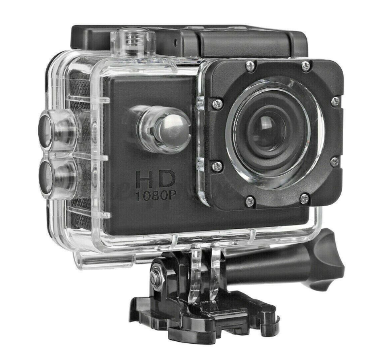 HD Waterproof Camera with Case and Mounts
